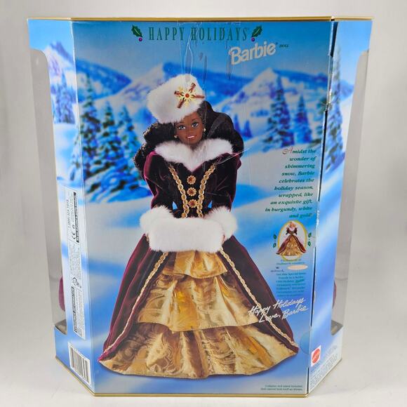 Happy Holidays African American Special Edition Barbie Doll Mattel 1996 - Picture 5 of 6